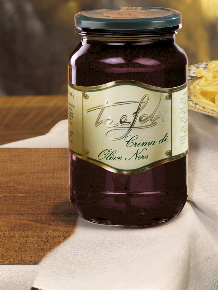 Crema Olive Nere 500g per la vendita all'ingrosso da parte di ANTICO PASTIFICIO TEALDI SRL (Tealdi)
