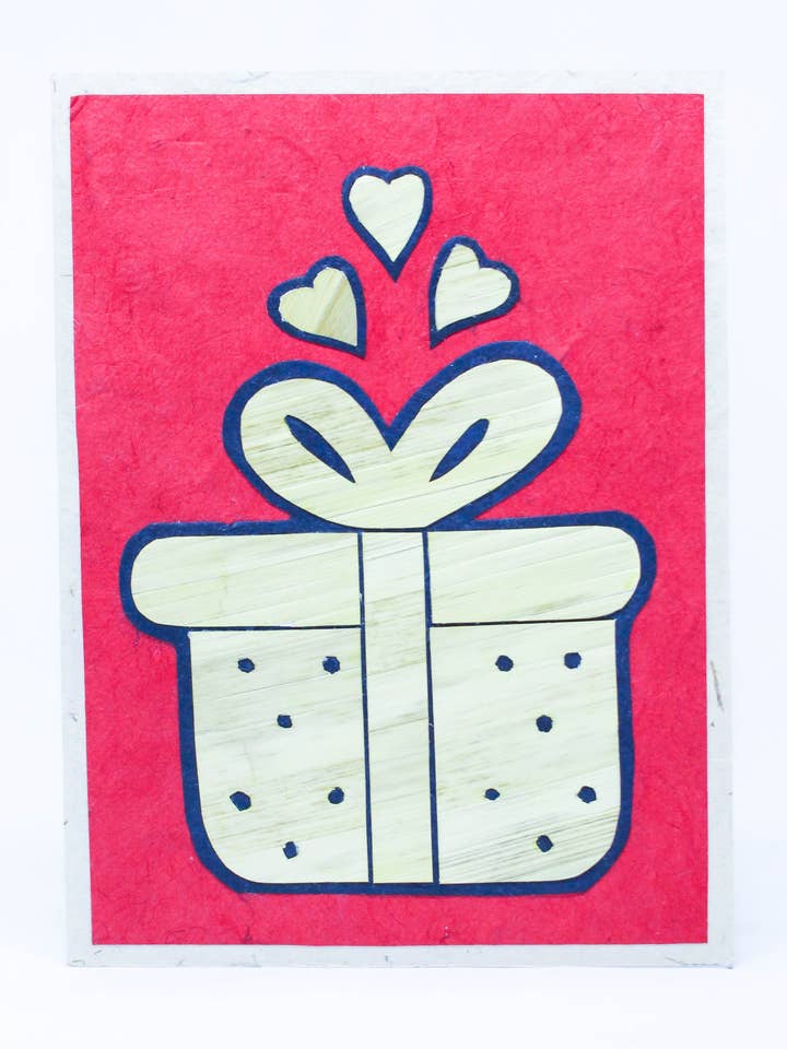 Birthday Gift Hand Carved Card for wholesale by Lokta Cards