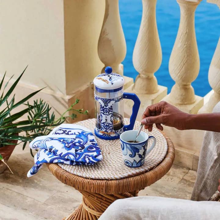 Blu Bialetti X Dolce&Gabbana Blue Mediterranean Coffee Press in vendita all'ingrosso su Faire4