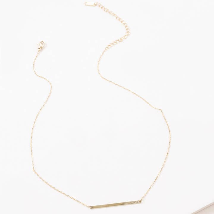 Lovoda - Wholesale Pendant/Charm Necklace - Modern Minimalist Bar Necklace (14K)