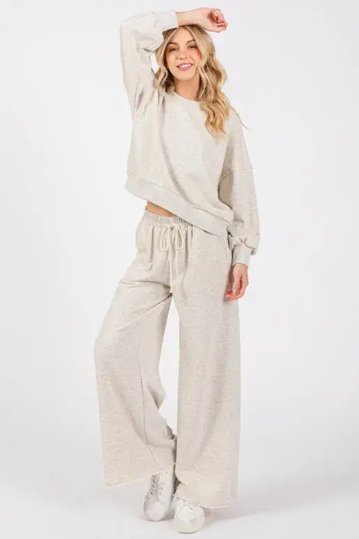 Final Touch - Wholesale Knit Top - Women's - Cotton Terry Raw Edge Top - NT30652A10