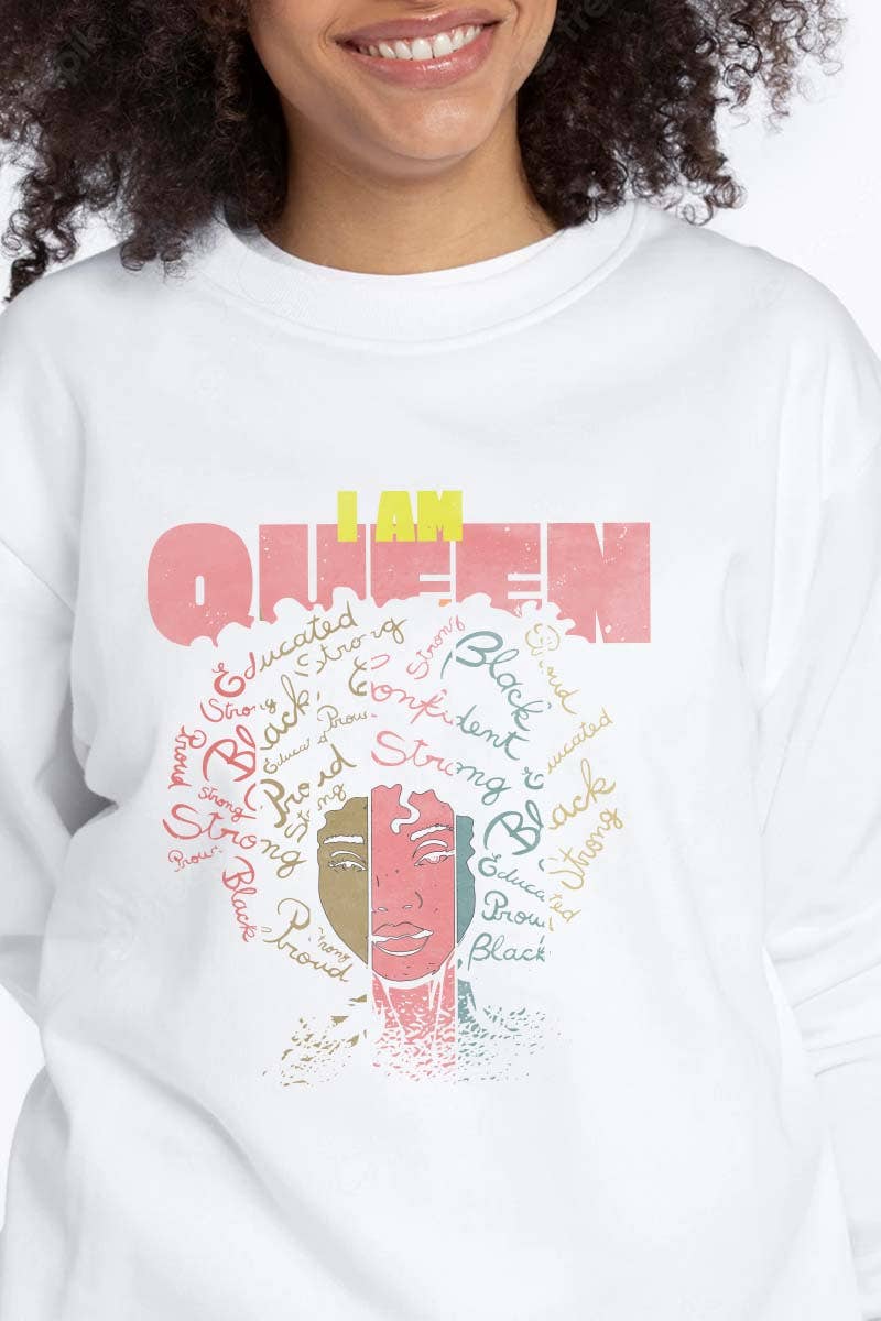 HARANG - Wholesale Graphic Sweatshirt - Women's - M8283-SW QUEEN graphic  sweatshirts0