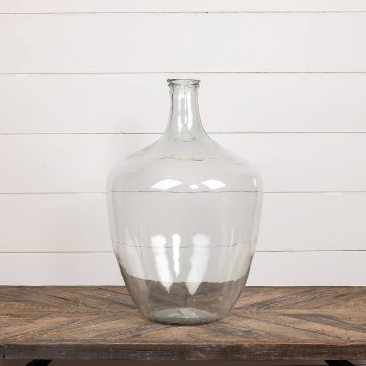 22" HELDERE GLAZEN FLES voor wholesale door Ragon House