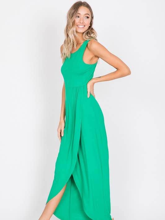 SD1012S SOLID MAXI OMLOTTKLÄNNING för wholesale av HEIMISH