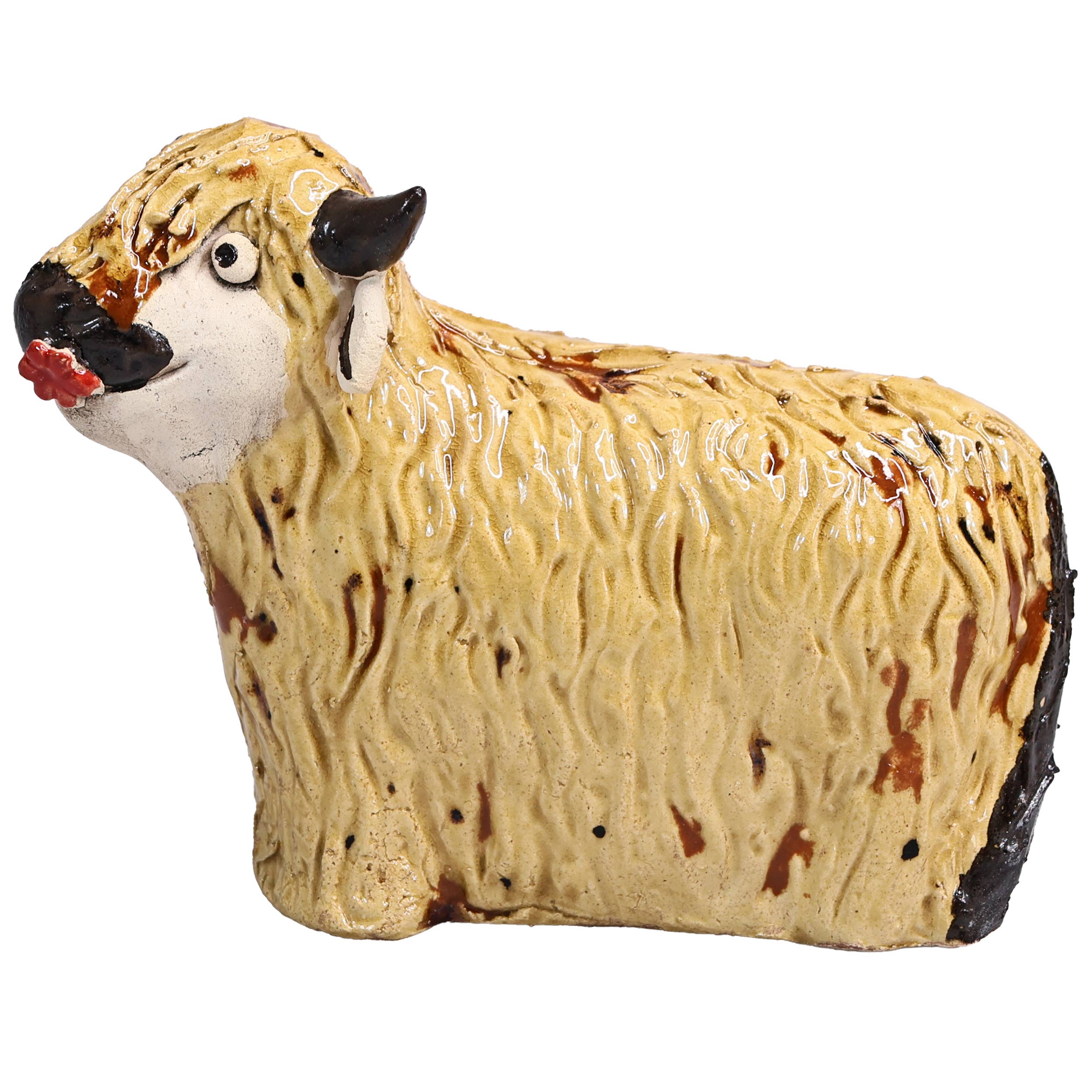 Enigma Supplies – wholesale Dekorativ statyett – Ko med blomma keramisk figur | Olika färger3