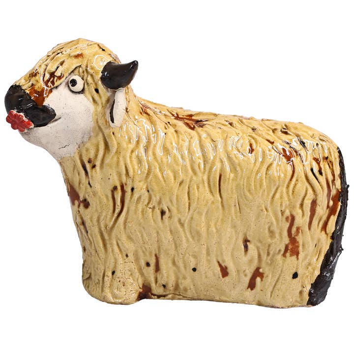 Enigma Supplies – wholesale Dekorativ statyett – Ko med blomma keramisk figur | Olika färger3