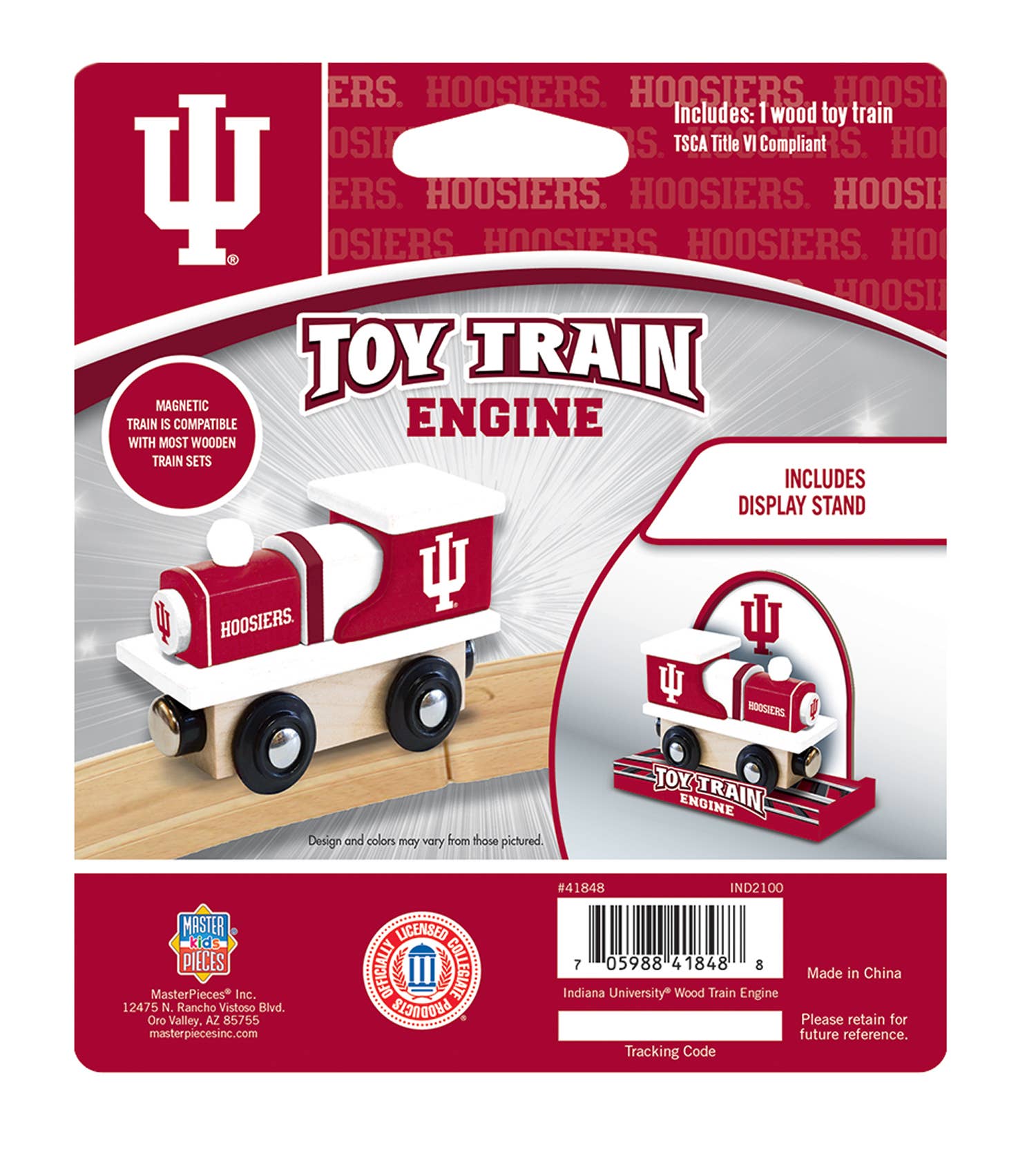 Masterpieces Puzzles - Wholesale Wood Toy - Kids - Indiana Hoosiers Toy Train Engine2