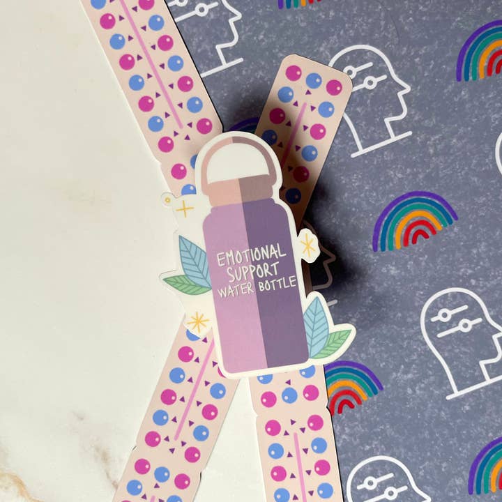 Følelsesmæssig støtte vandflaske vandtæt lamineret klistermærke for engroshandel hos Forge de Sol