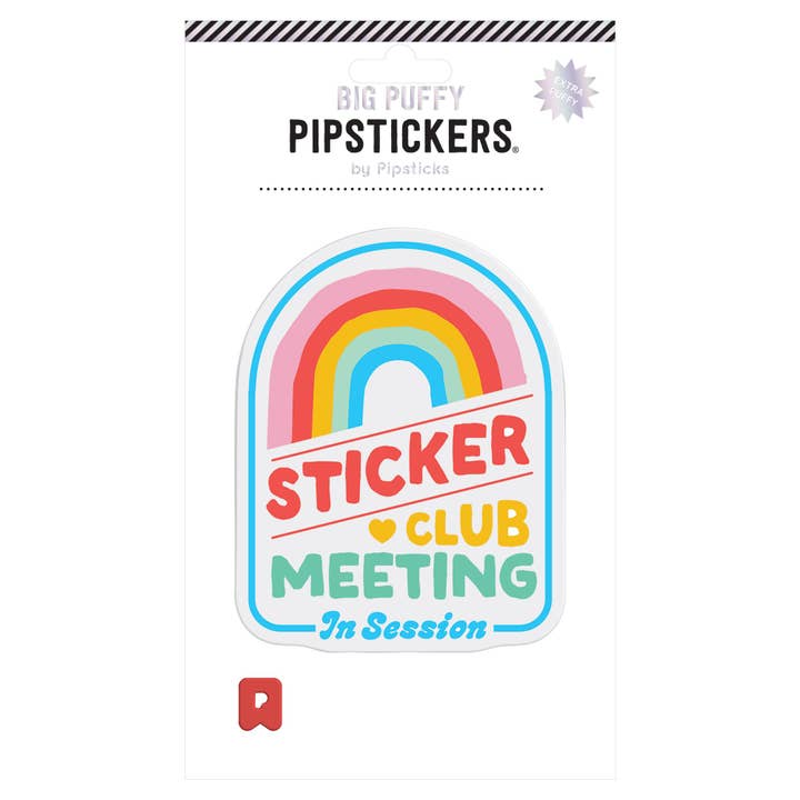 Big Puffy Sticker Club Meeting for wholesale by Pipsticks