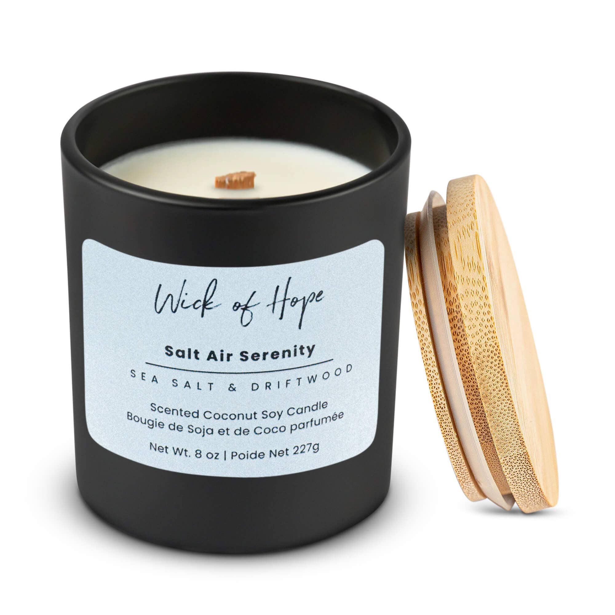 Wick of Hope - Wholesale Jar/Filled Candle - Salt Air Serenity Candle | Sea Salt + Driftwood3