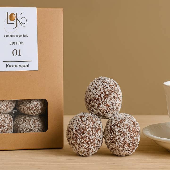 Cocoa Energy Ball with Coconut Topping 🥥 for wholesale by Lulu's kitchen