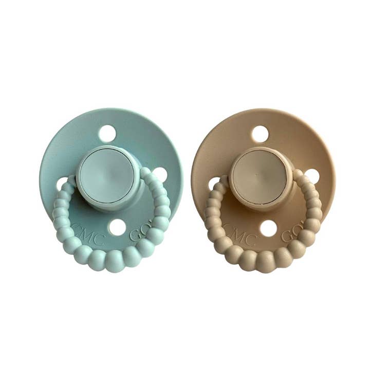 CMC Gold - Wholesale Pacifier - Baby - CMC 'Bubble' Dummies Sage + Almond