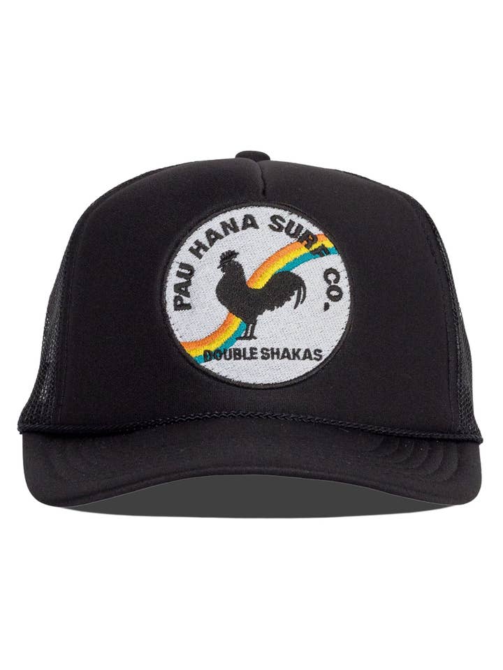 Pau Hana Surf Co. Trucker Hat in Black for wholesale by Friday Feelin'