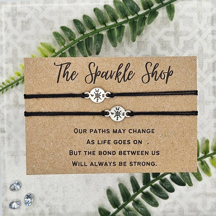 Ensemble de bracelets You & Me (fait main) - Compass pour la vente par The Sparkle Shop