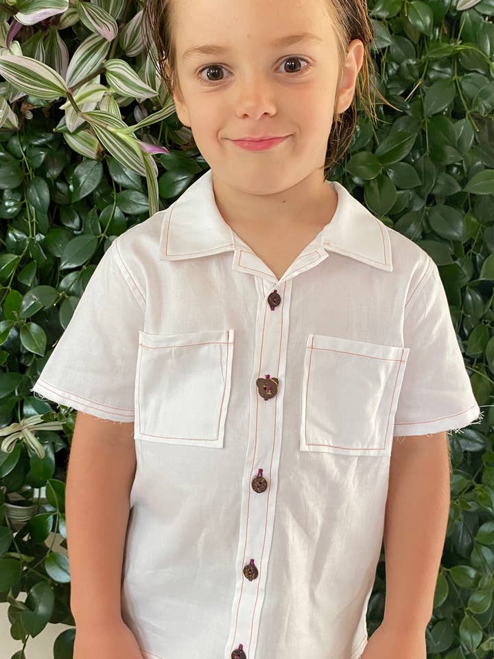 kid.ish boxy coloring book anti-spill button-up for wholesale by Kidish