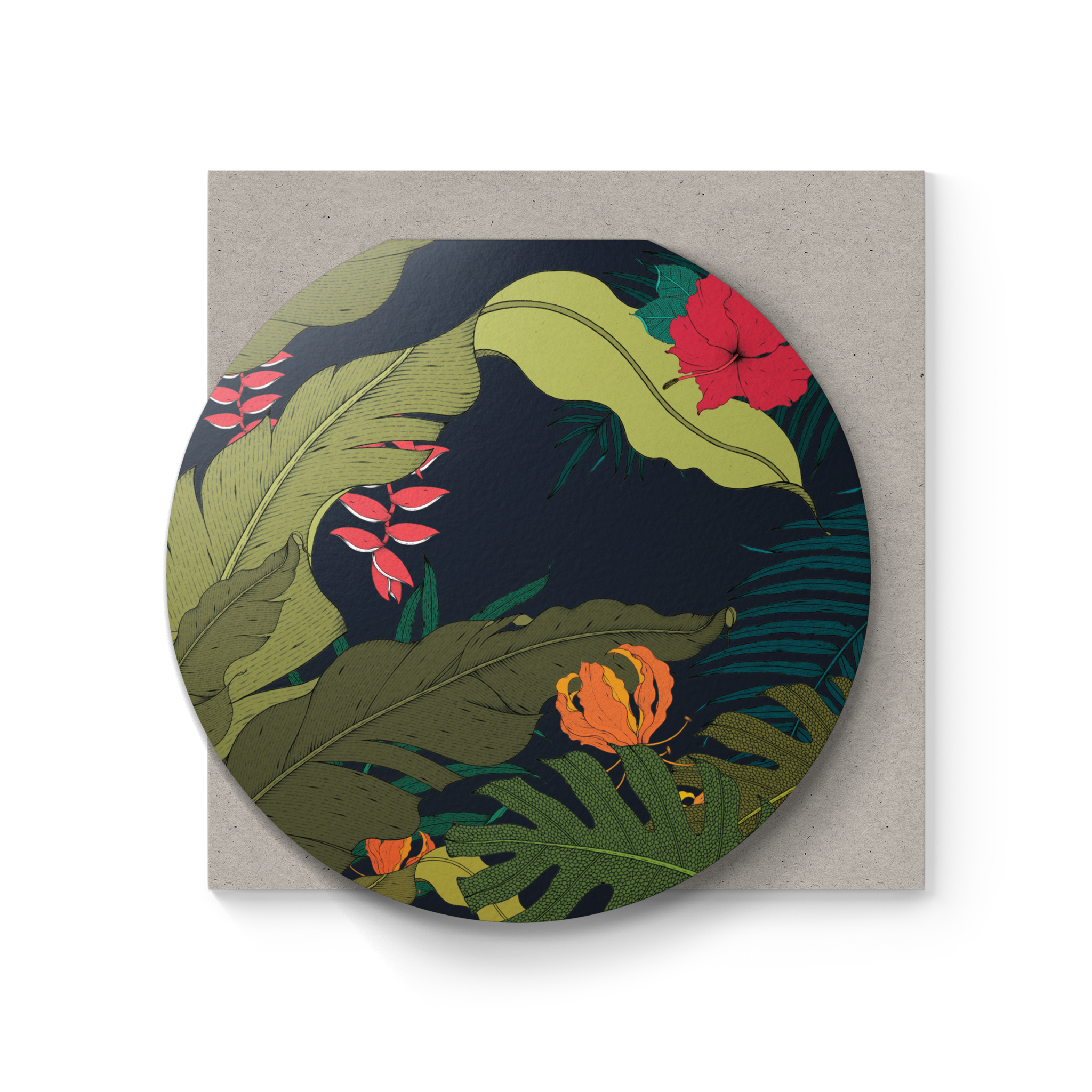 Dear Beni - Venta al por mayor Tarjetas de felicitación - Tarjeta tipo concha Midnight Tropics de 5.5 pulgadas2