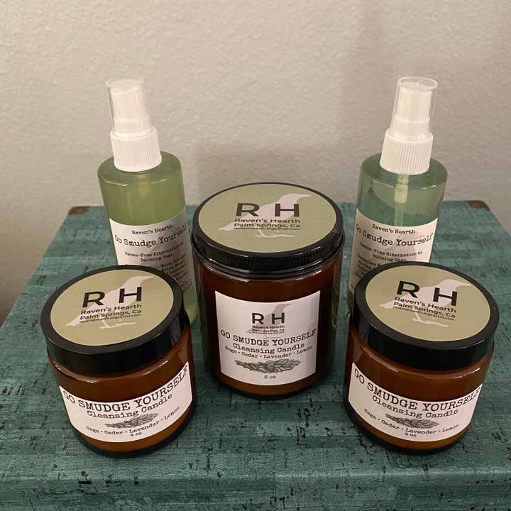 Raven’s Hearth - Wholesale Jar/Filled Candle - Smudging Candle | Lavender & Sage | Vegan | Gender Neutral6