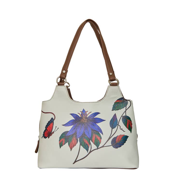 Floral Print Leather Shoulder Tote Bag for Women – Purse for wholesale by Sishka Ltd