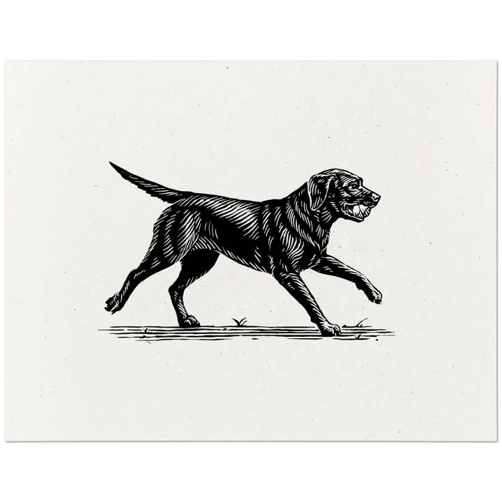 Black Lab Dog Art Print for wholesale by Dog Gone Studios
