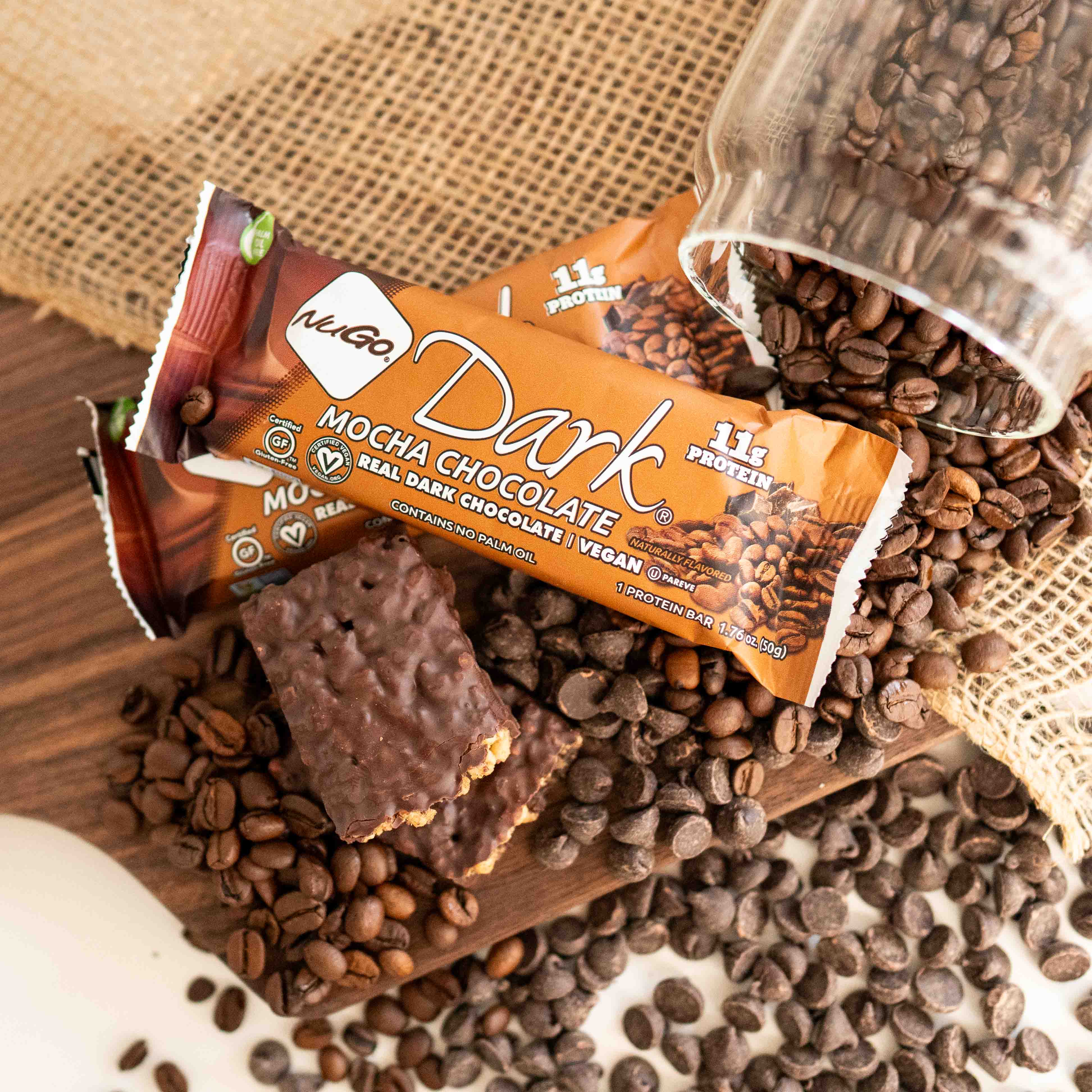 NuGo Nutrition - Wholesale Snack Bar - NuGo Dark Mocha Chocolate Protein Bar8