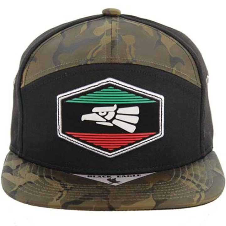 EN MX RUBBER PATCH FRONT NYLON SNAPBACK CAP for wholesale by Zion Brand