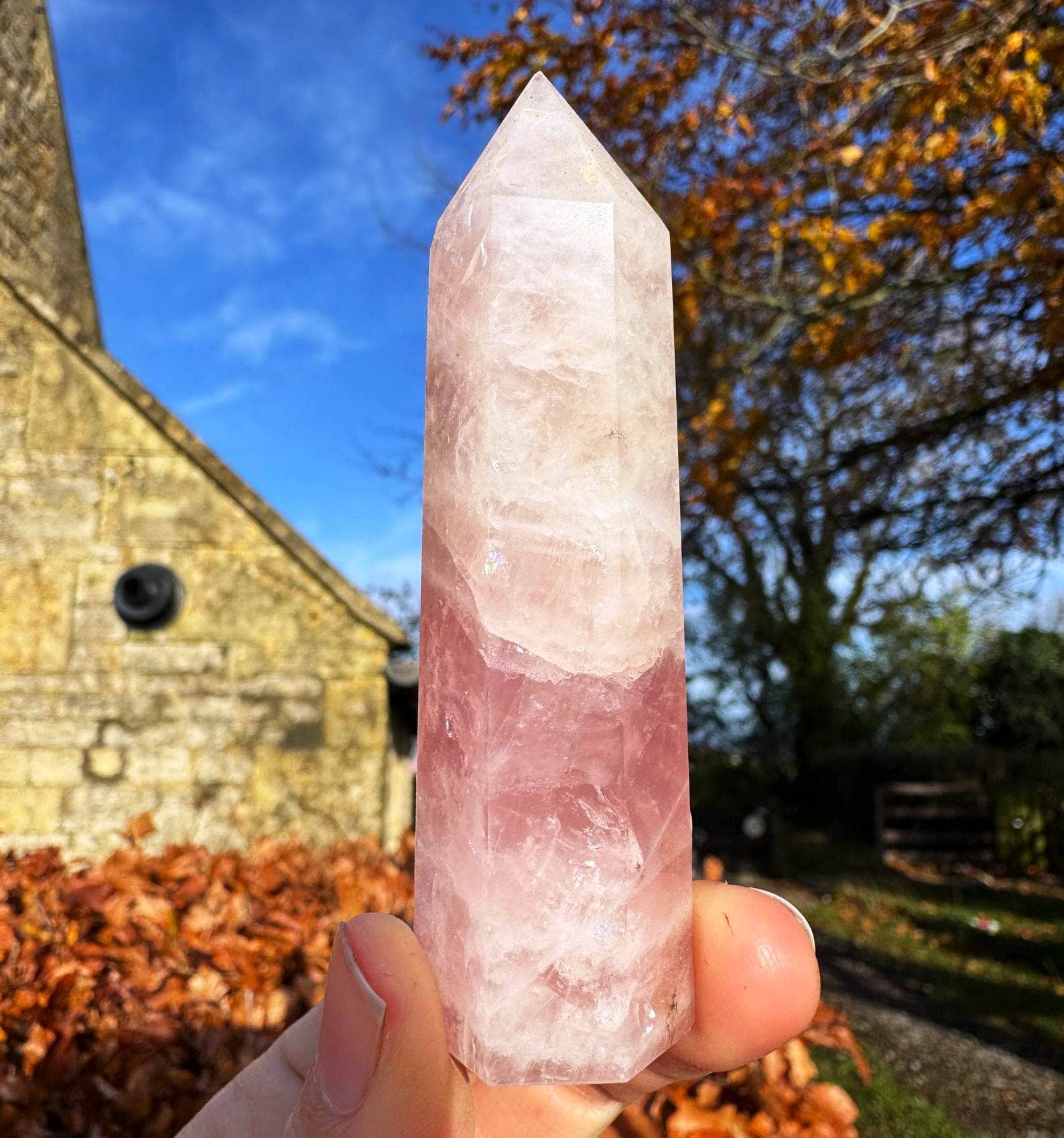Elf Kendal Hippies – Pedra/cristal espiritual por atacado – Torre de Quartzo Rosa 8-10cm varinha de quartzo rosa ponta de cristal rosa5