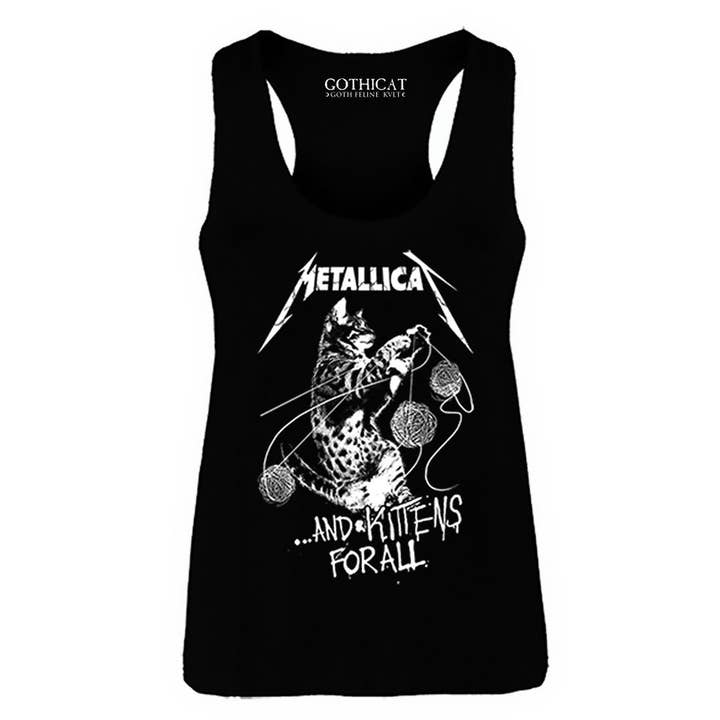 Camiseta sin mangas Metallicat «And Kittens for All» para venta al por mayor de Gothicat