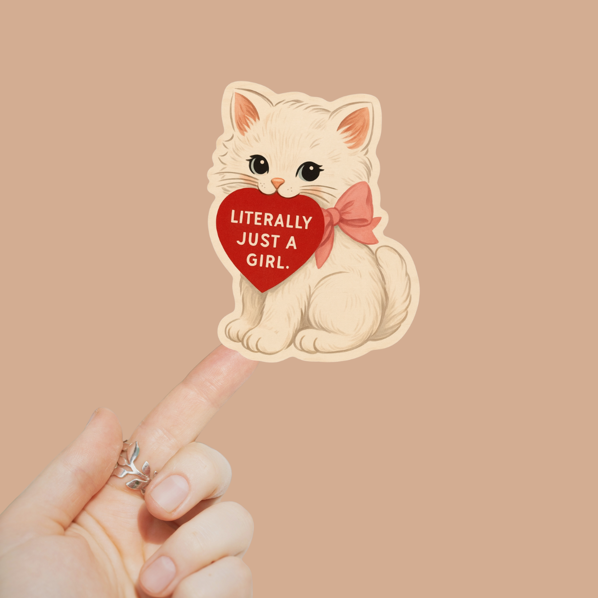 inviting affairs paperie - Wholesale Sticker - Literally Just a Girl Kitty1