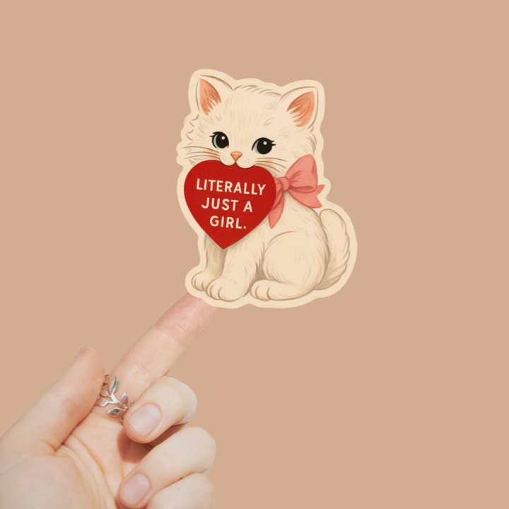 inviting affairs paperie - Wholesale Sticker - Literally Just a Girl Kitty1