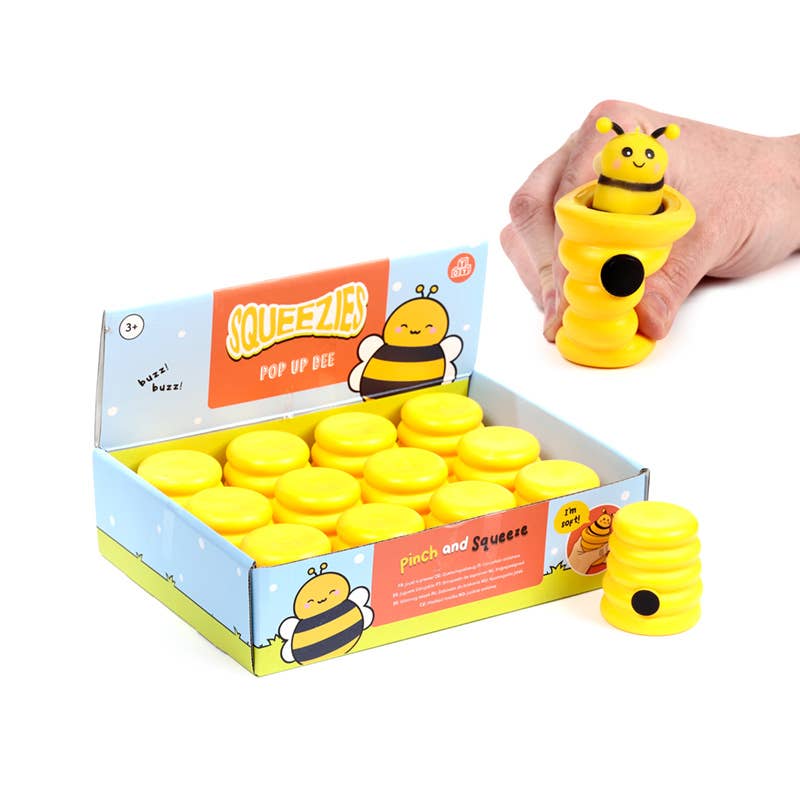 Puckator Ltd – wholesale Stress relief ball/dough – Squeezy Bee & Beehive Pop Out