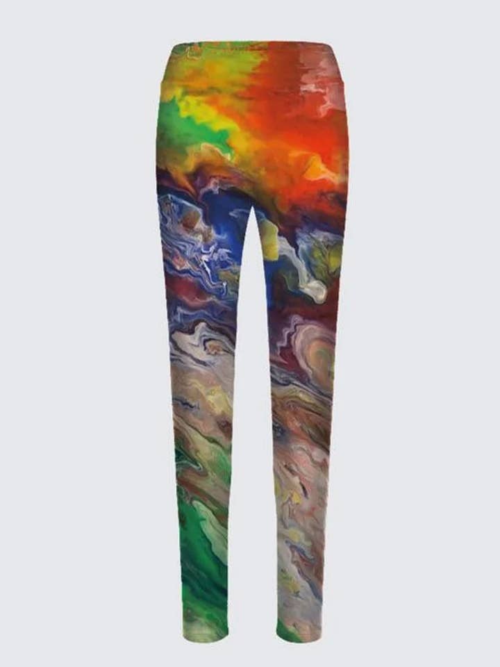 Rainbow Splash Leggings for engroshandel hos Seven Finn Design