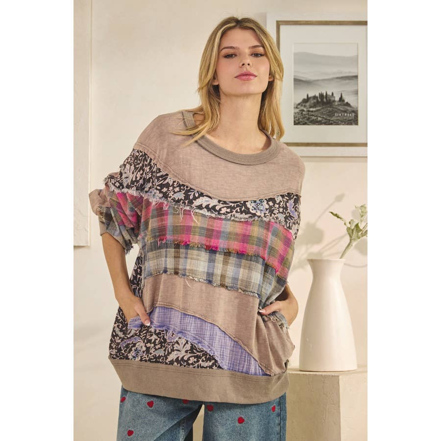 Oli&Hali - Vente Sweat-shirt – femme - HAUT À MANCHES LONGUES DÉTAILLÉ EN TISSU LAVÉ MIXTE13