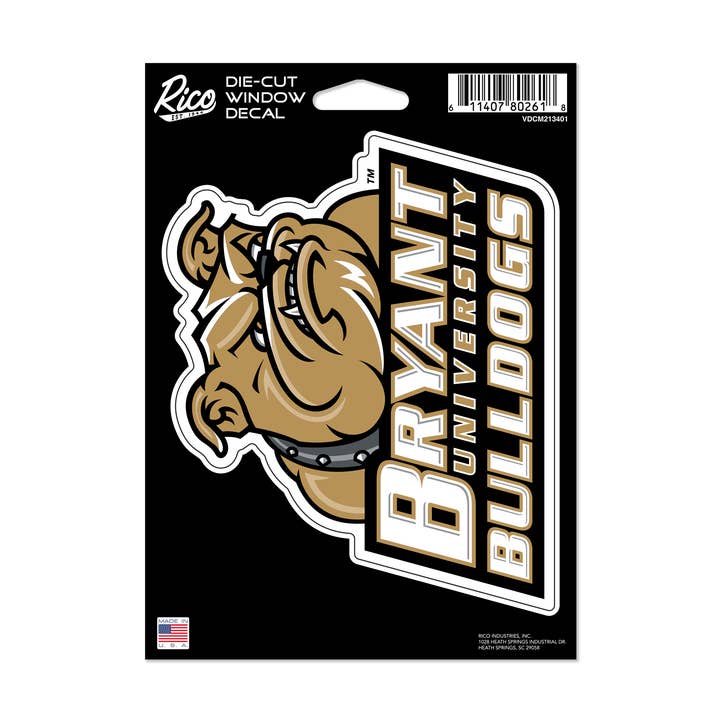 Rico Industries - Vente Breloque décorative pour voiture – unisexe - NCAA Bryant Bulldogs Autocollant Découpé Moyen0