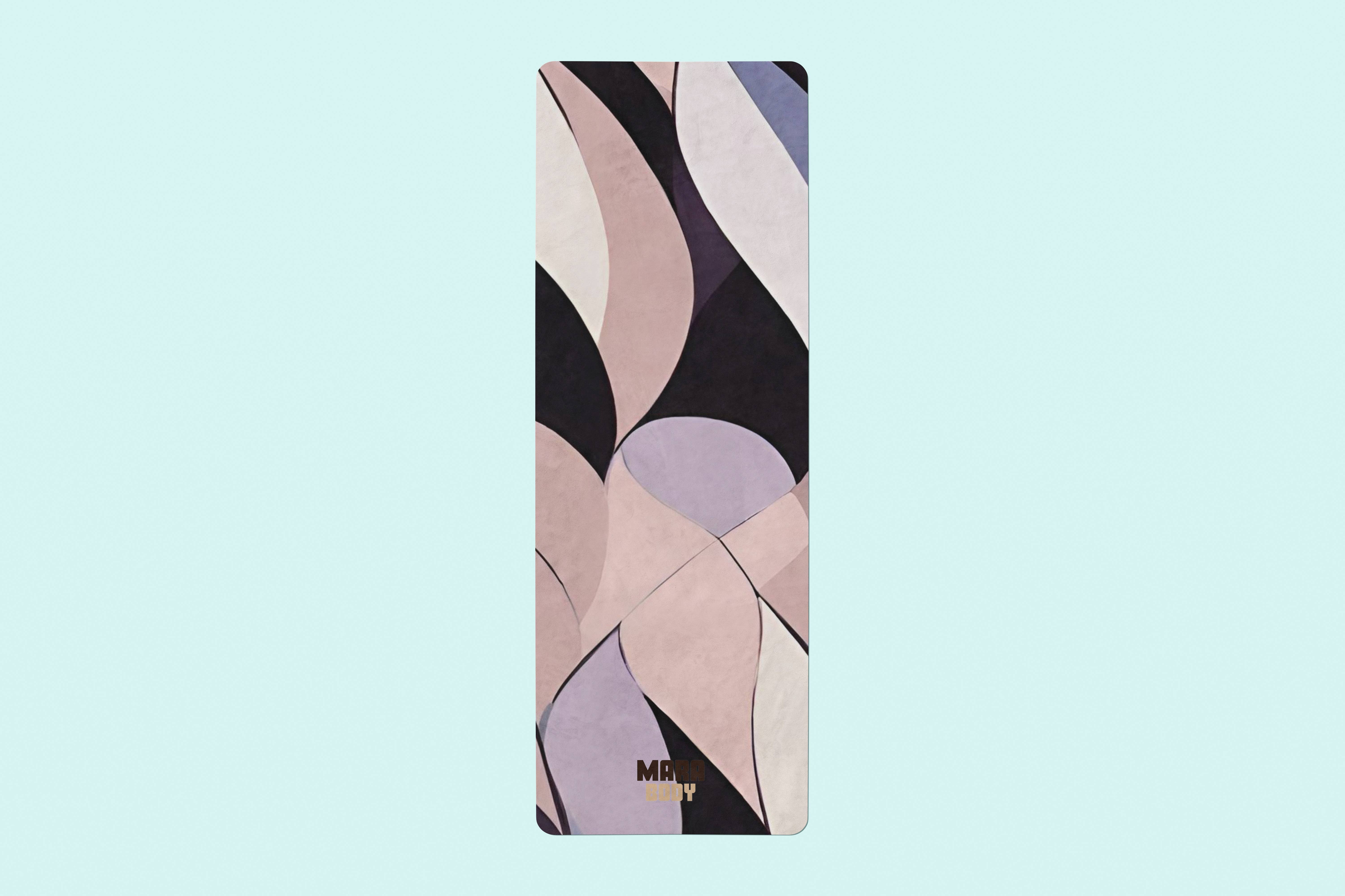 MARA BODY - Yoga Mats, Pilates Reformer Mats & Yoga Towels - Vendita all'ingrosso Tappetini da yoga - Tappetino Yoga in Pelle Scamosciata Vegana Eco-Friendly Antiscivolo con Stampa Astratta0