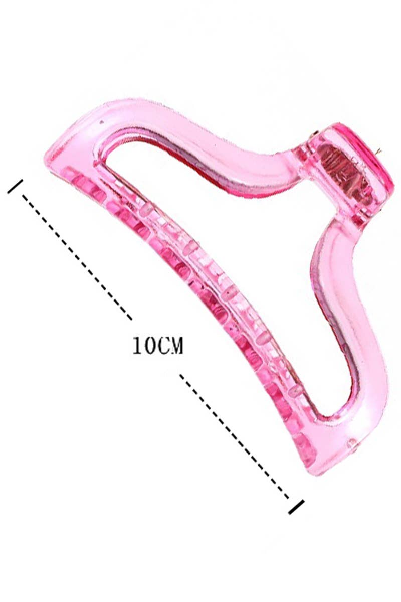 Cap Zone - Wholesale Hair Clip - Women's - Metallic Gloss Hollow Out Half Moon Y2K Hair Claw1