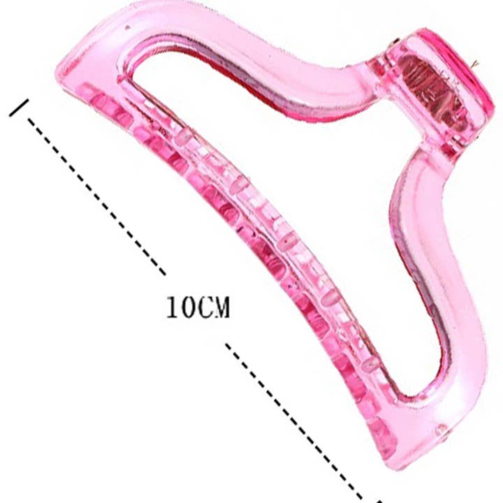 Cap Zone - Wholesale Hair Clip - Women's - Metallic Gloss Hollow Out Half Moon Y2K Hair Claw1