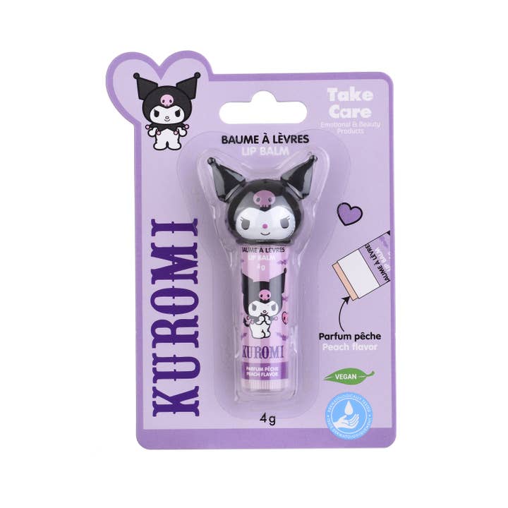 Takecare - Wholesale Lip Balm - 3D Head KUROMI Peach Lip Balm - 4g3