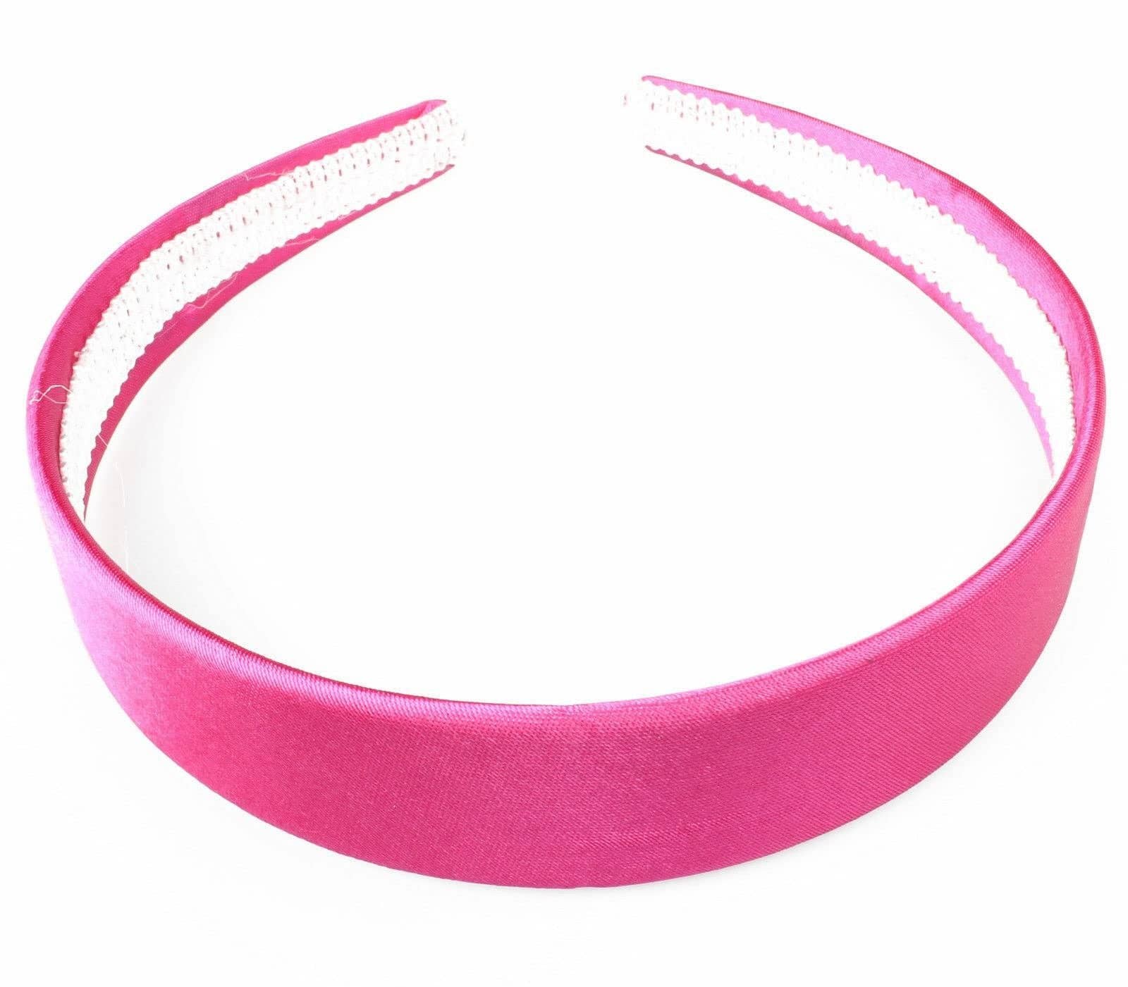 Topkids Accessories – wholesale Fashion headband – women's – Satin Alice Headband Head Band Hairband Hair Band Women for Adult Girls Kids School 60s 70s 80s Plain Aliceband 2.5cm 1" Thick Wide Hard15