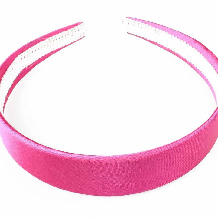 Topkids Accessories - Wholesale Fashion headband – women's - Satin Alice Headband Head Band Hairband Hair Band Women for Adult Girls Kids School 60s 70s 80s Plain Aliceband 2.5cm 1" Thick Wide Hard15