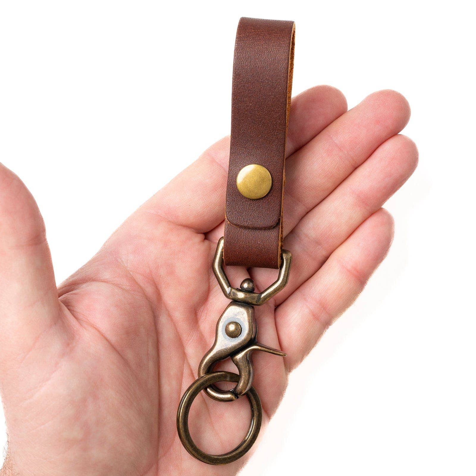 Popov Leather - Vente Porte-clés – unisexe - Porte-clés à boucle de ceinture en cuir - Heritage Brown2