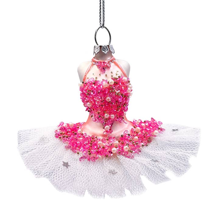 OrnamentallyYou – wholesale Ornament – Classic Ballerina Dress Handcrafted Glass Ornament