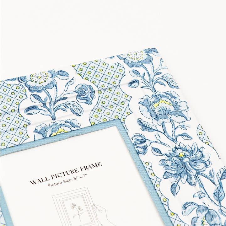Craft Boat - Wholesale Picture Frame - INDIGO BLOCK PRINTED WALL PICTURE FRAME