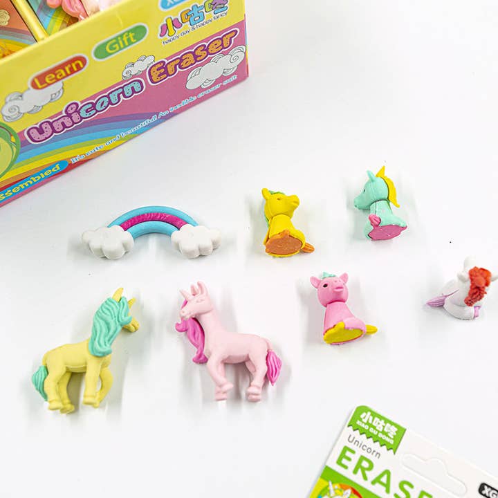 Great Playthings - Vendita all'ingrosso Gomma da cancellare - Mini carta da cancellare della serie Unicorn1