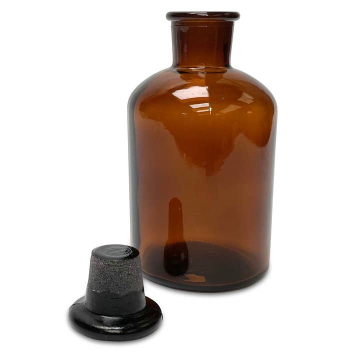 Heaven Scent Incense Ltd - Wholesale Ornament - 250ml Empty Brown Glass Stopper Bottle