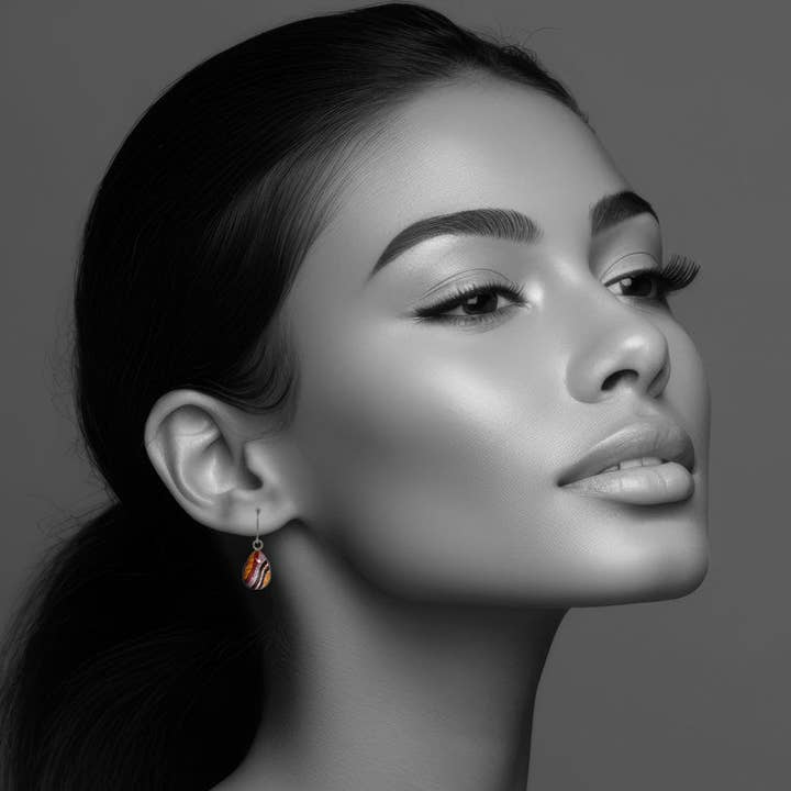 OTTO DANDLE XS DROP ORANGE EARRINGS - SD386W for wholesale on Faire1