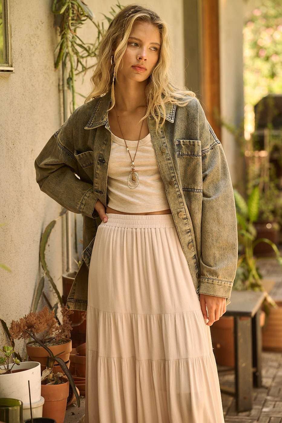 WASHED DENIM OVERSIZED BOXY FIT SHIRT JACKET for wholesale on Faire3