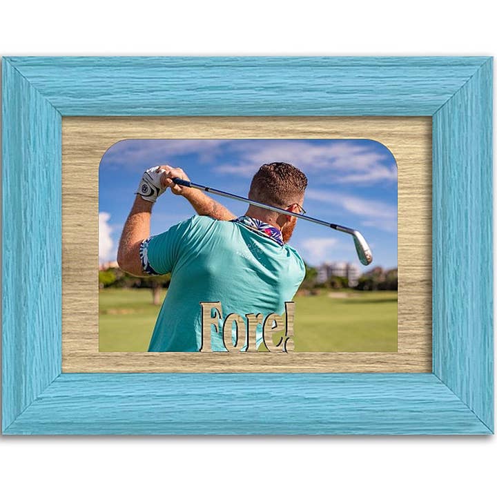 Fore! Picture Frame - Holds 4x6 Photo - Multiple Color Optio for wholesale by Northland Frames and Gifts Inc