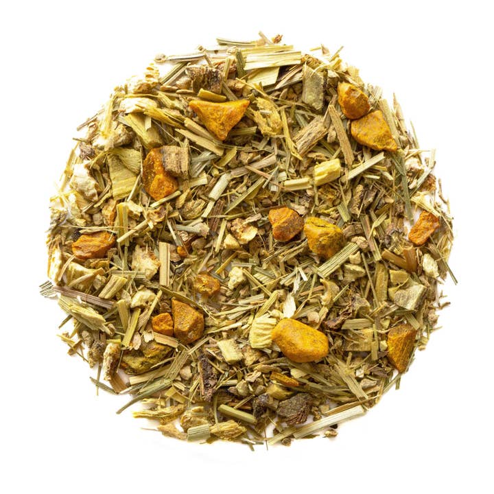 Heavenly Tea Leaves - Wholesale Loose Tea - Organic Turmeric Ginger, Clear Top Loose Leaf Herbal Tea Tin1