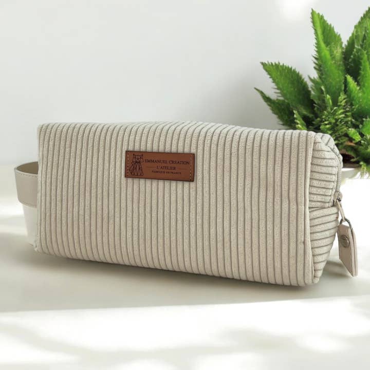 Nomad Etui S, „Corduroy“ ecru für den Großhandel von Emmanuel Création