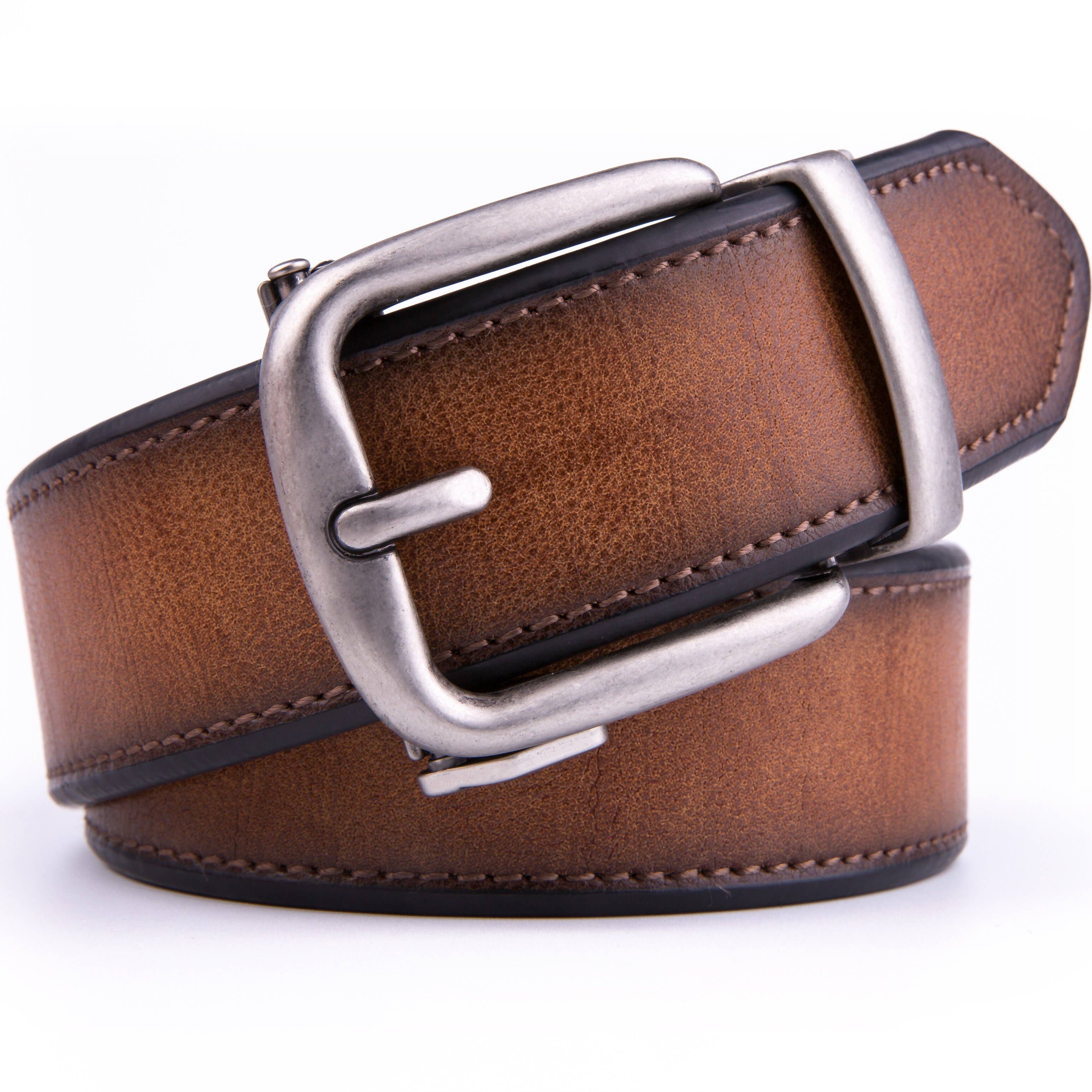 Brown Ratchet Belt for Men Dress Belts with Automatic Buckle-2073 for wholesale on Faire0